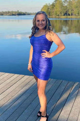 Vestidos de fiesta elegantes con tirantes finos y lentejuelas ajustadas